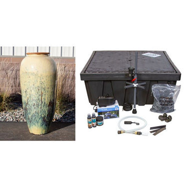 Tuscany FNT50410 Ceramic Triple Vase Complete Fountain Kit Vase Fountain Blue Thumb